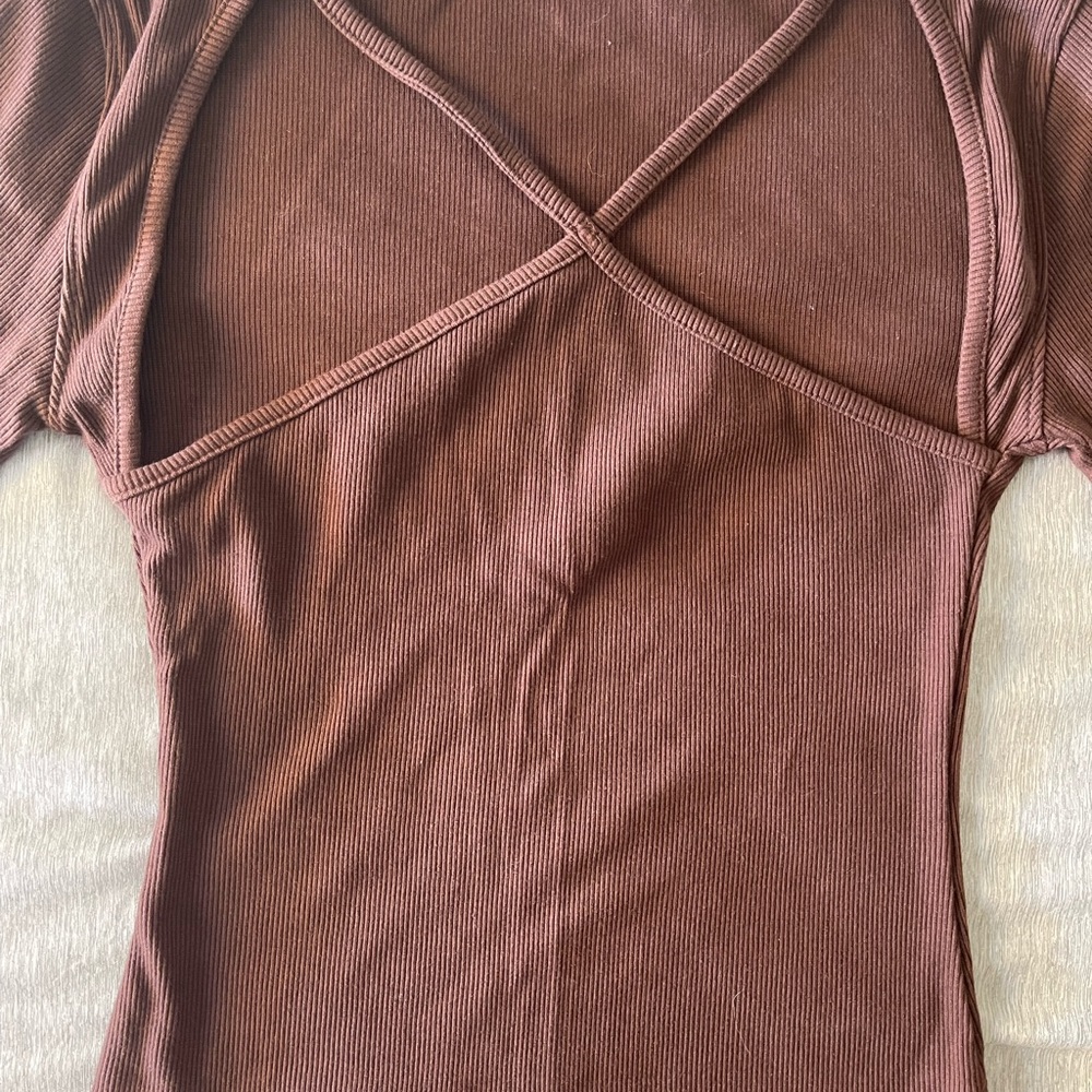 Missguided Brown long sleeve top